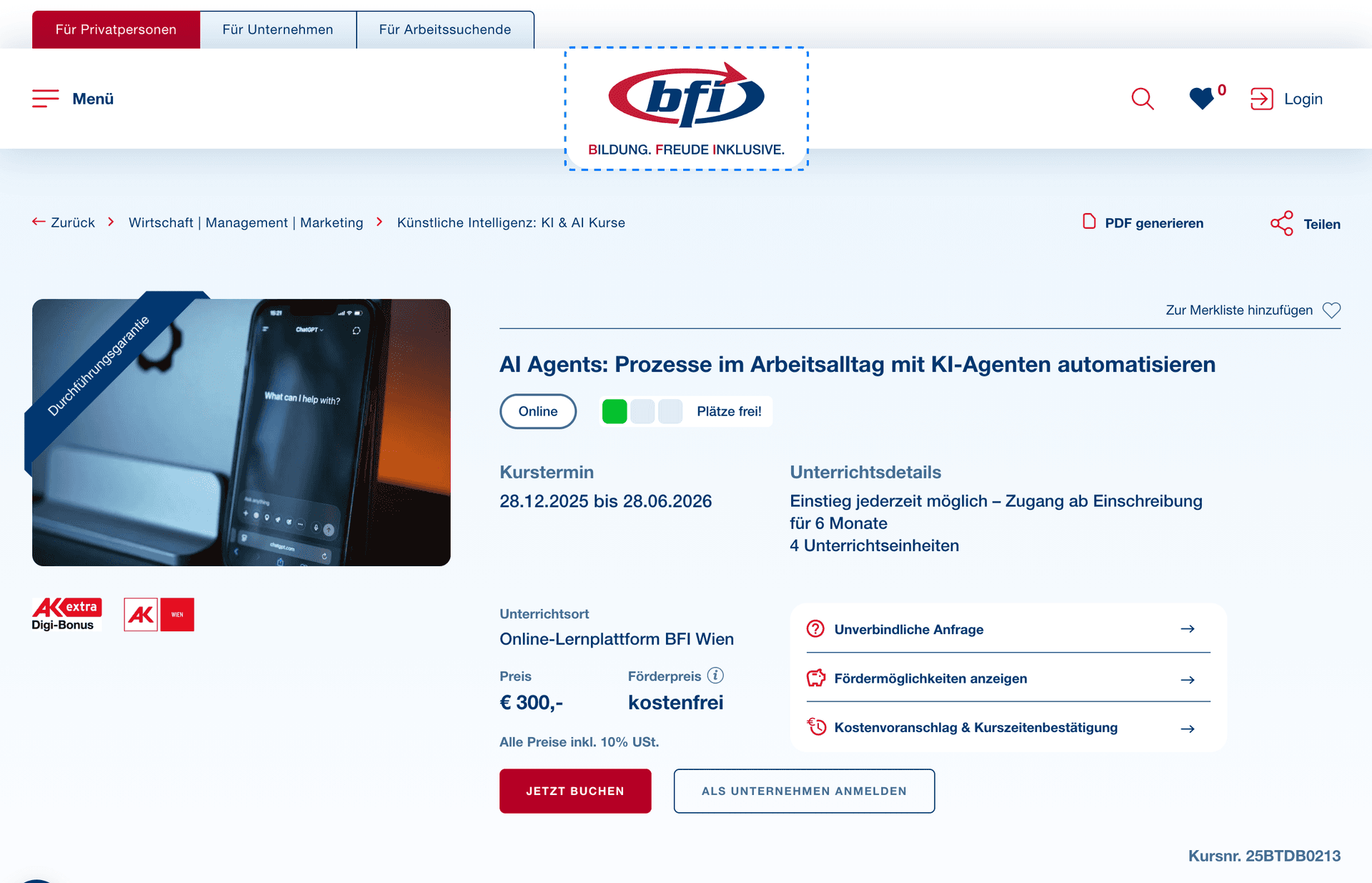 AI Trainer @ BFI Wien